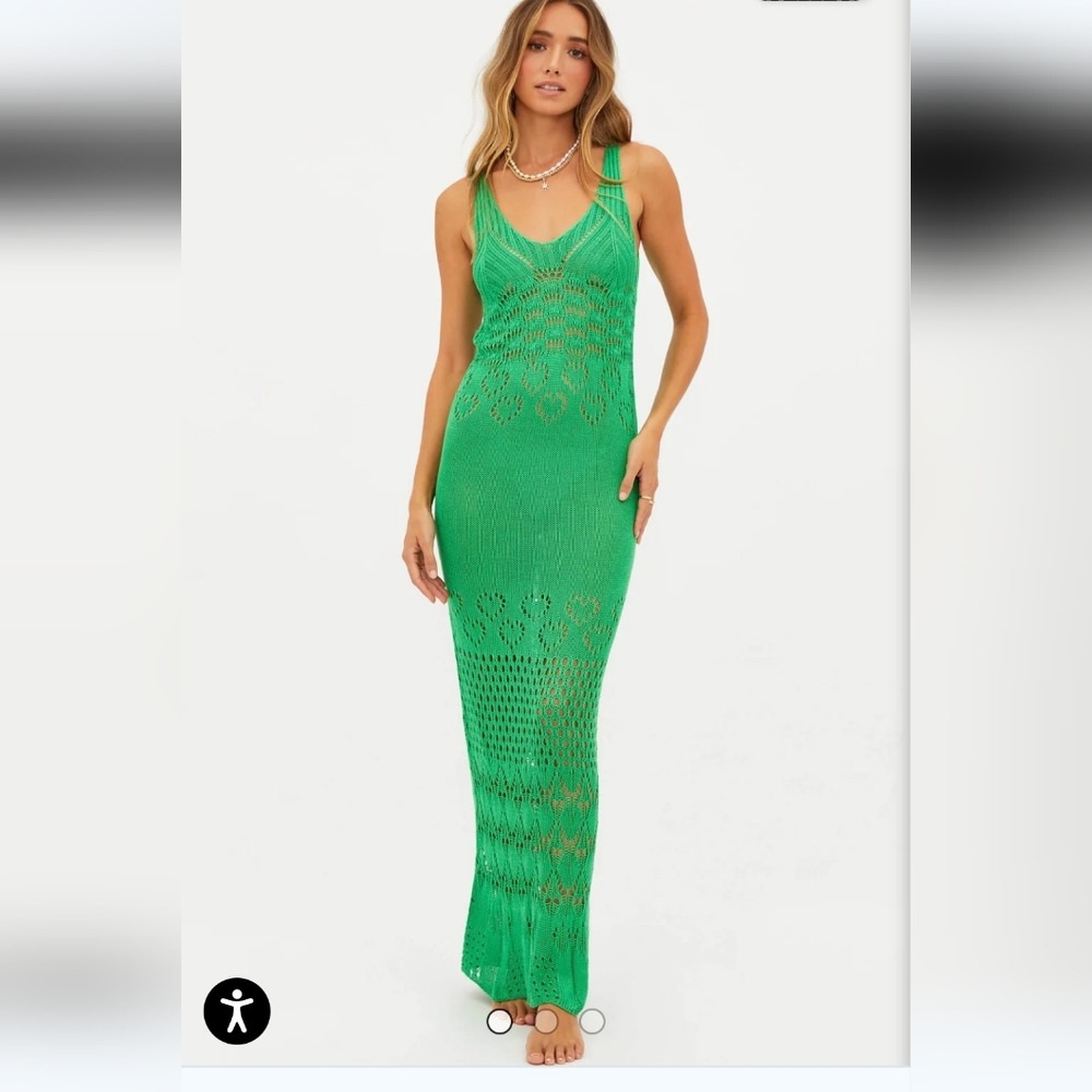 Beach Riot Green Knit Swim Coverup